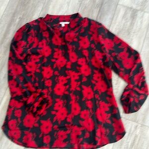 Chico’s red floral Tunic